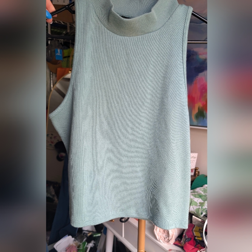 a new day Seafoam Green Ribbed Tank Top